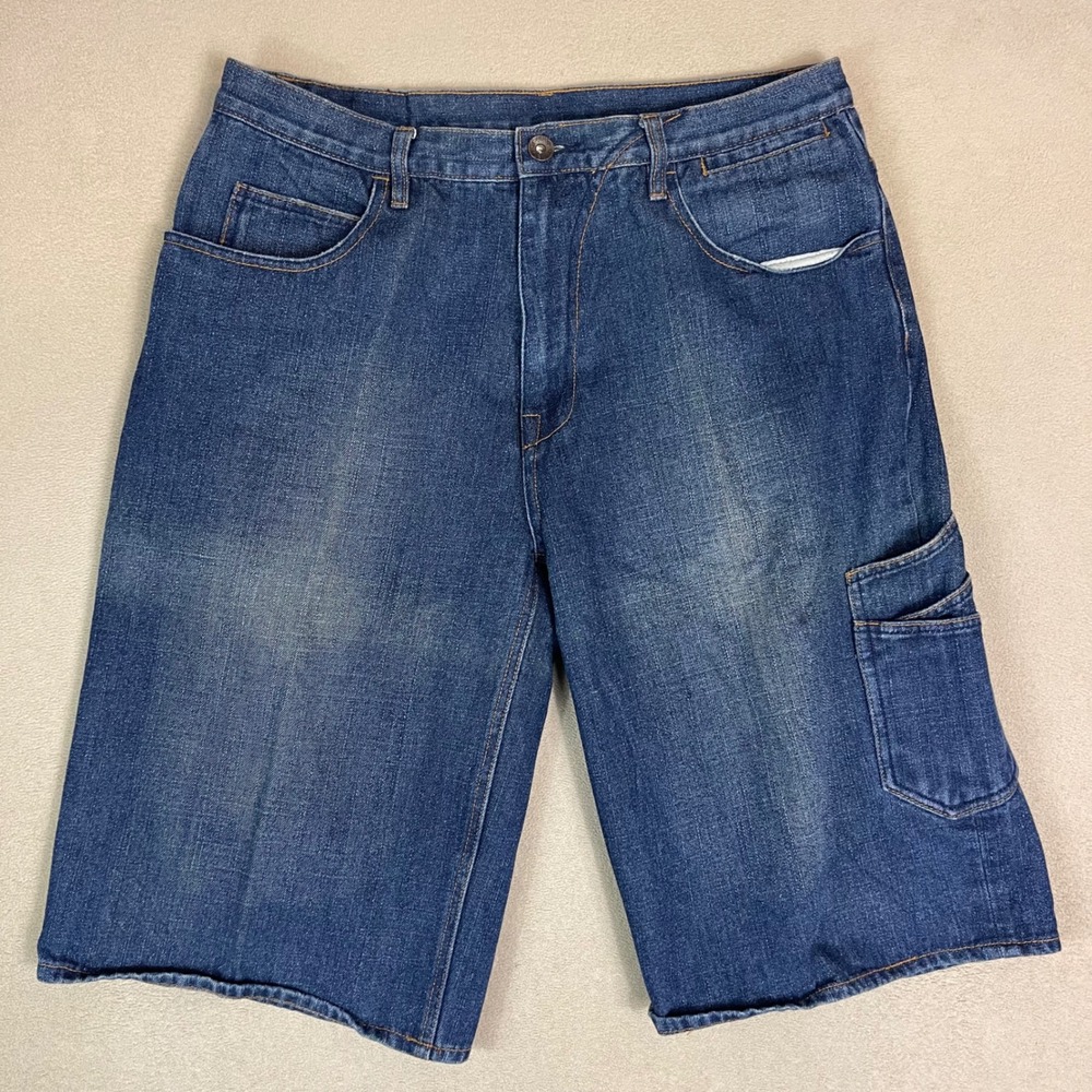 G Unit Denim Carpenter Jean Shorts Mens Size 36 Blue High Rise Utility Pockets